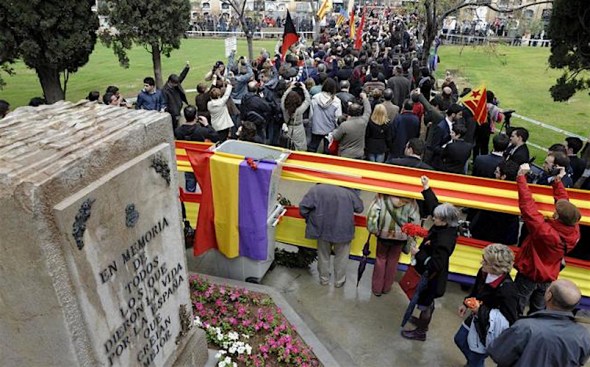 Valencia 18 juli 2016, herdenking slachtoffers franquisme