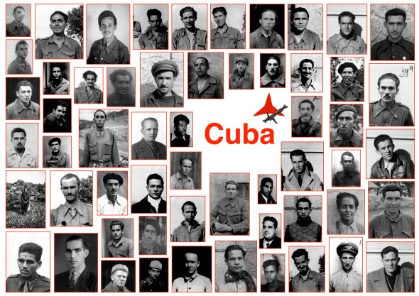 Portretfoto's Cubaanse Interbrigadisten uit het Kominternarchief