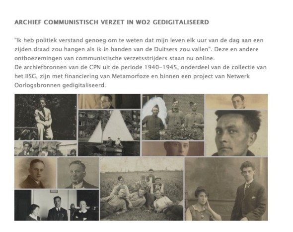 archief communistisch verzet